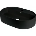 5907650865513 DEANTE Silia Umywalka Granitowa Nablatowa z Wyspą Na Baterię - Owalna Nero Czarna CQS_NU6B