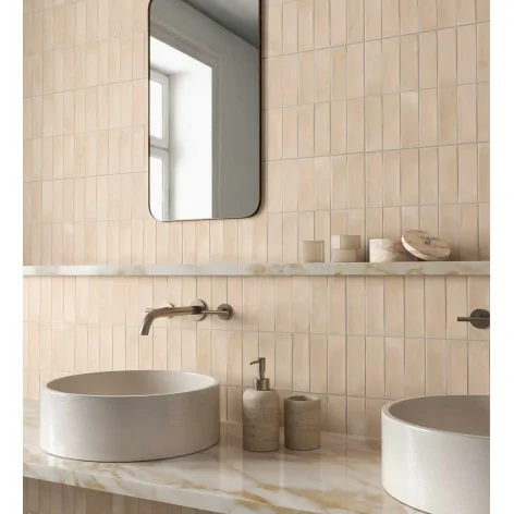 Sklep Płytki Flizy Glazura GAYAFORES Deco Biscuit Natura Cegiełka Mat. 32x62,5 cegiełki łazienkowe