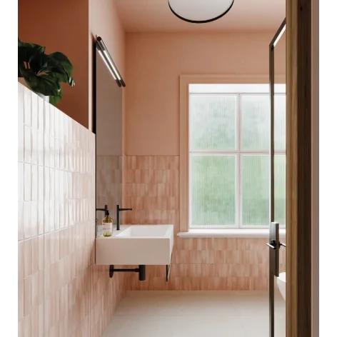 Sklep płytki flizy glazura GAYAFORES Deco Allure Rose Cegiełka Błyszcząca 32x62,5 30x60 różowa