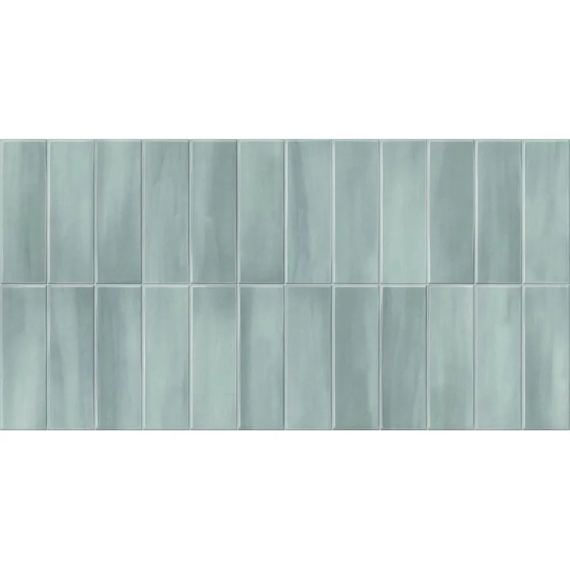 Sklep płytki flizy glazura GAYAFORES Deco Allure Green Cegiełka Błyszcząca 32x62,5 zielone cegiełki