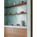 Sklep płytki flizy glazura GAYAFORES Deco Allure Green Cegiełka Błyszcząca 32x62,5 zielone cegiełki