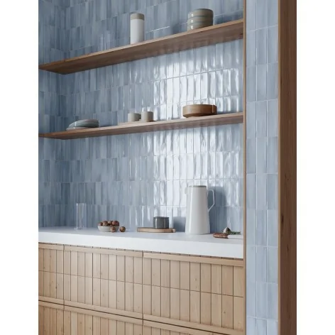 Sklep płytki flizy glazura niebieska GAYAFORES Deco Allure Blue Cegiełka Błyszcząca 32x62,5 30x60