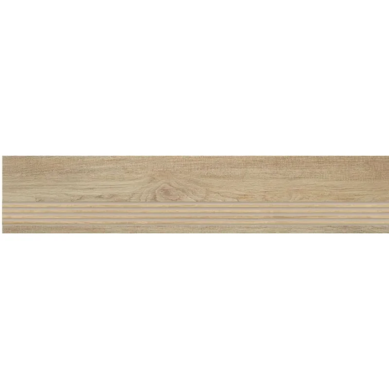 Sklep flizy płytki drewnopodobne KERATILE Uppsala Natural MT Stopnica Gres Rekt. Mat. 30x150 wielkoformatowe XXL