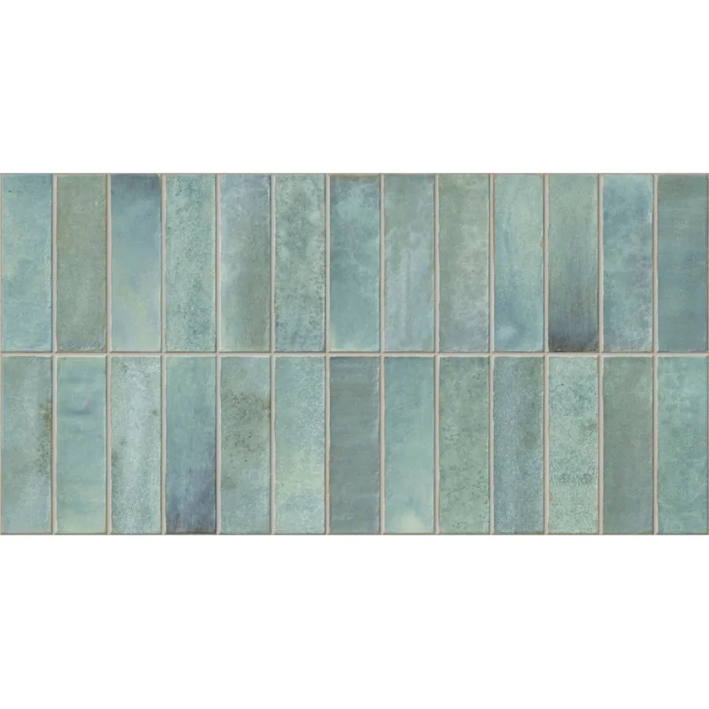Sklep Płytki łazienkowe cegiełki ścienne GAYAFORES Deco Artis Green Cegiełka Błyszcząca 32x62,5 30x60 60x30