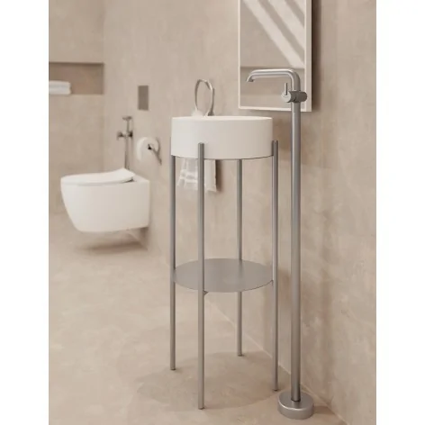 BQS F2KK 5907650870227 DEANTE Silia Bateria Umywalkowa Wolnostojąca Stal Szczotkowana BQS_F2KK