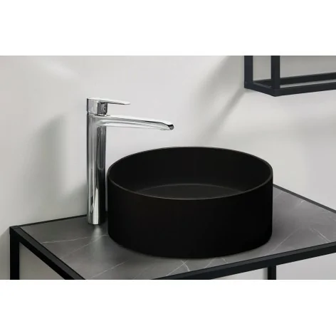 CQS NU4S 5907650813835 DEANTE Silia Umywalka Granitowa Nablatowa Nero Czarny Mat CQS_NU4S