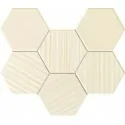 MS-01-202-0289-0221-1-008 TUBĄDZIN Horizon HEX Ivory Mozaika Ścienna 28,9x22,1 5907602101089