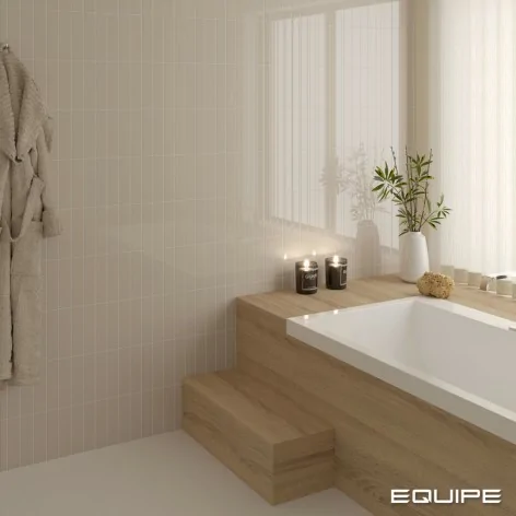 8435404955830 EQUIPE Costa Nova Beige Pale EQ 28452 Płytka Ścienna Błyszcząca 5x20 hiszpańskie kafelki cegiełka cegiełki