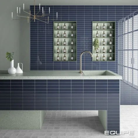 8435404955779 EQUIPE Costa Nova Banyan Blue EQ 28446 Płytka Ścienna Błyszcząca 5x20 płytki cegiełki kafelki cegiełka