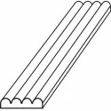 8435404956158 EQUIPE Costa Nova Onda White EQ 28484 Płytka Ścienna Błyszcząca 5x20 płytki cegiełki kafelki struktura 3d