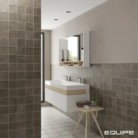 8435404950521 Sklep Płytki Flizy GRES EQUIPE Argile Cacao EQ 27571 Płytka Cegiełka Matowa 10x10 hiszpańskie kafelki
