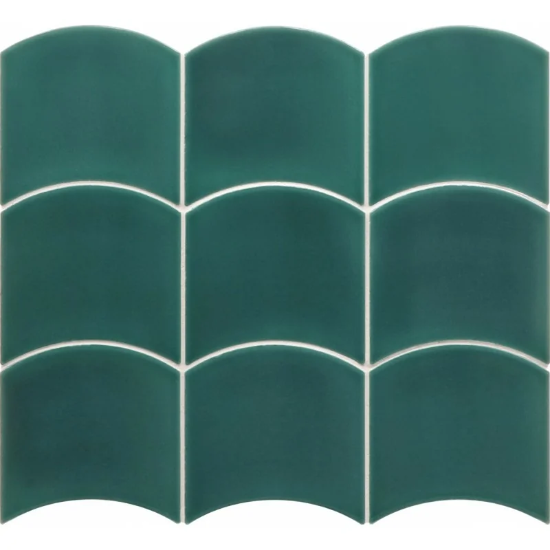 8435404959418 Sklep płytki flizy glazura EQUIPE Wave Teal Grassy EQ 28840 Płytka Cegiełka Połysk 12x12 hiszpańskie kafelki