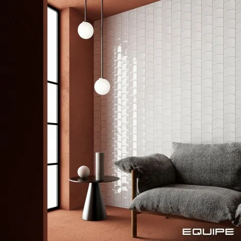8435404959395 Sklep płytki flizy glazura EQUIPE Wave White EQ 28838 Płytka Ścienna Cegiełka Połysk 12x12 hiszpańskie kafelki