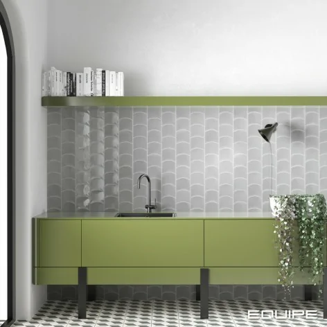 8435404959357 Sklep płytki flizy glazura EQUIPE Wave Grey Owl EQ 28834 Płytka Ścienna Cegiełka Połysk 12x12 hiszpańskie
