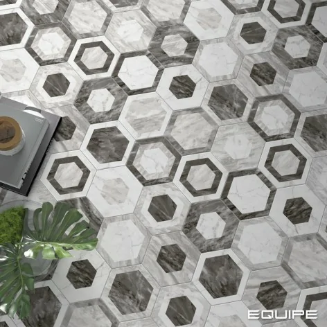 8435404932961 sklep płytki flizy terakota EQUIPE Bardiglio Hexagon Geo EQ 23772 Gres Mat. 17,5x20 kamieniopodobne marmurowe