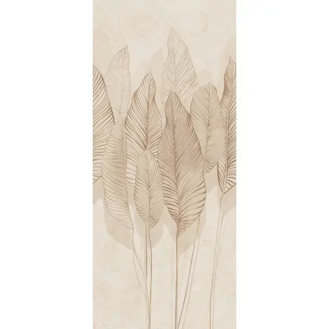 5903238068727 sklep płytki TUBĄDZIN Mild Clay Leaves Obraz Gresowy 119,8x274,8 120x280 DP-01-339-2748-1198-1-015