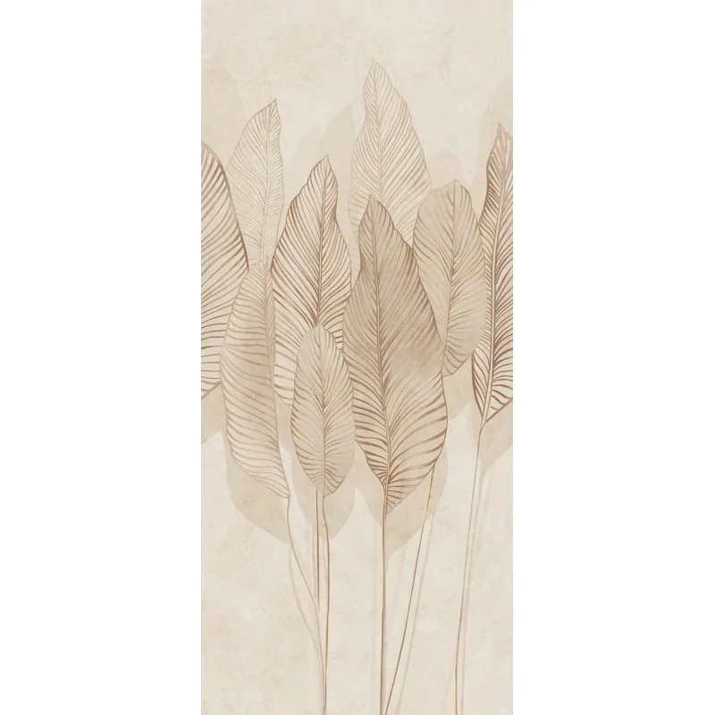 5903238068727 sklep płytki TUBĄDZIN Mild Clay Leaves Obraz Gresowy 119,8x274,8 120x280 DP-01-339-2748-1198-1-015