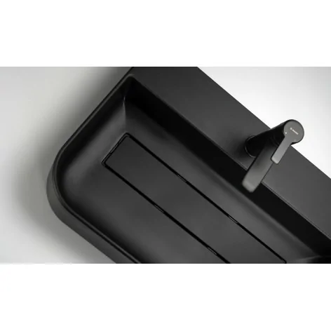 5907650885818 DEANTE Arnika Umywalka Granitowa nablatowa z Miejscem na Baterię - z Maskownicą NERO CQA_NU5S