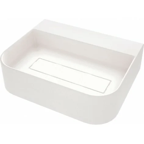 5907650885788 DEANTE Arnika Umywalka Granitowa Nablatowa z Miejscem na Baterię - z Maskownicą Alabaster CQA_AU5S