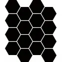PARADYŻ Uniwersalna Mozaika Prasowana Nero Hexagon 22x25,5 Gat I