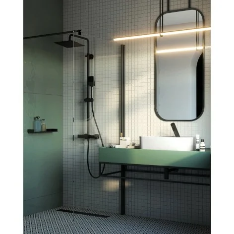NACN4HT 5907650815075 DEANTE Therm Deszczownica z Baterią Prysznicową Termostatyczną Nero Czarny Mat NAC_N4HT