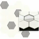 PARADYŻ Uniwersalna Mozaika Prasowana Bianco Hexagon Mix 22x25,5 Gat I