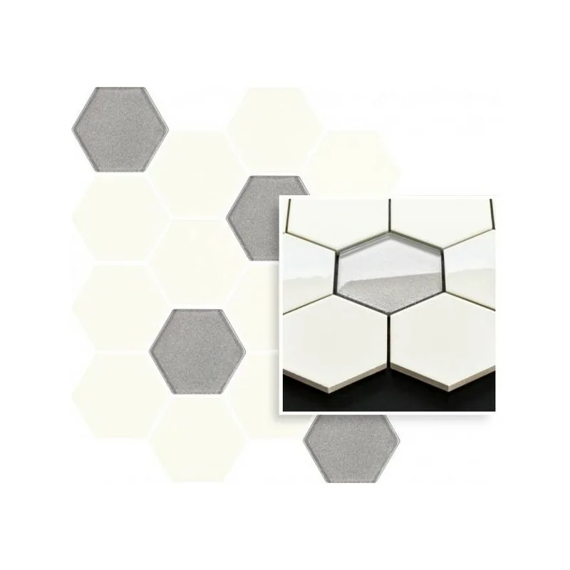 PARADYŻ Uniwersalna Mozaika Prasowana Bianco Hexagon Mix 22x25,5 Gat I