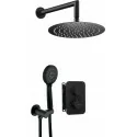 5908212084915 Sklep Baterie DEANTE Therm Zestaw Prysznicowy Podtynkowy z BOXem Termostatycznym Nero Czarny Mat BXYZNEBT