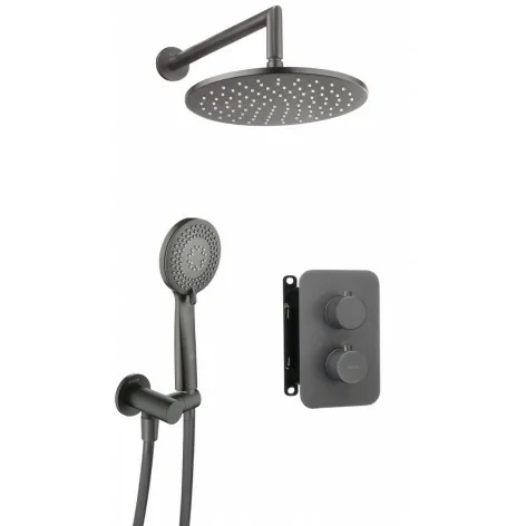 5907650817758 Sklep Baterie DEANTE Therm Zestaw Prysznicowy Podtynkowy z BOXem Termostatycznym Titanium BXYZDEBT