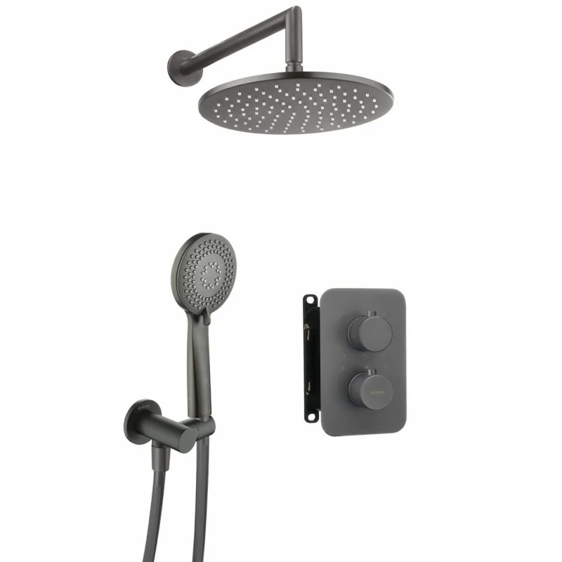 5907650817758 Sklep Baterie DEANTE Therm Zestaw Prysznicowy Podtynkowy z BOXem Termostatycznym Titanium BXYZDEBT