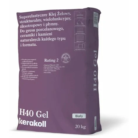 Sklep Chemia Budowlana Najtaniej - 5900401826757 - KERAKOLL Klej H40 Gel Biały 20 Kg - Kleje do płytek i gresu