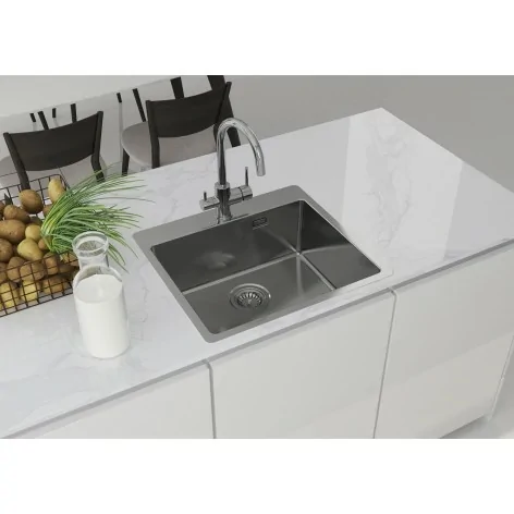 5907650873792 Armatura kuchenna DEANTE Olfato Zlewozmywak Stalowy 1-komorowy Stal Szczotkowana ZPO_010B