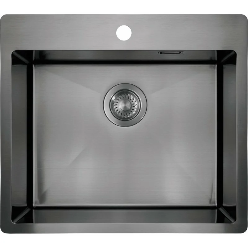 5907650837503 Armatura Kuchenna DEANTE Olfato Precious Zlewozmywak Stalowy 1-komorowy Titanium ZPO_D10B