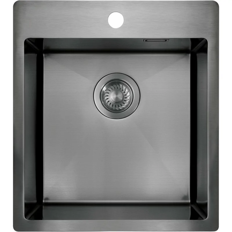 5907650837473 Armatura Kuchenna DEANTE Olfato Precious Zlewozmywak Stalowy 1-komorowy Titanium ZPO_D10A