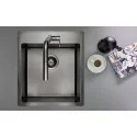 5907650837473 Armatura Kuchenna DEANTE Olfato Precious Zlewozmywak Stalowy 1-komorowy Titanium ZPO_D10A