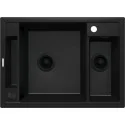 5907650874751 Sklep Kuchnia DEANTE Magnetic Zlewozmywak Granitowy Magnetyczny 1.5-komorowy Nero ZRM_N503