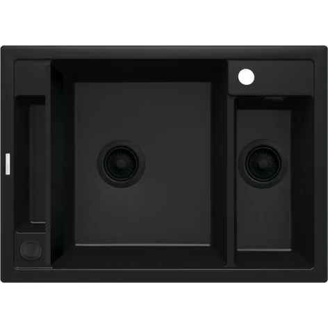 5907650874751 Sklep Kuchnia DEANTE Magnetic Zlewozmywak Granitowy Magnetyczny 1.5-komorowy Nero ZRM_N503