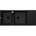 5907650817208 Sklep Kuchnia DEANTE Magnetic Zlewozmywak Granitowy Magnetyczny 2-komorowy z Ociekaczem Nero ZRM_N213