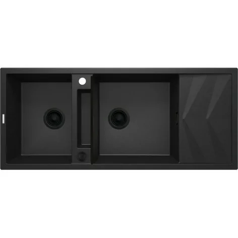 5907650817192 Sklep Kuchnie DEANTE Magnetic Zlewozmywak Granitowy Magnetyczny 2-komorowy z Ociekaczem Grafit Metalik ZRM_G213