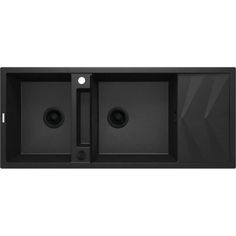 5907650817192 Sklep Kuchnie DEANTE Magnetic Zlewozmywak Granitowy Magnetyczny 2-komorowy z Ociekaczem Grafit Metalik ZRM_G213