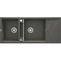 5907650817222 Sklep Kuchnia DEANTE Magnetic Zlewozmywak Granitowy Magnetyczny 2-komorowy z Ociekaczem Antracyt Metalik ZRM_T213