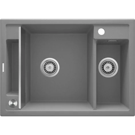 5908212095034 Sklep Kuchnia DEANTE Magnetic Zlewozmywak Granitowy Magnetyczny 1.5-komorowy Szary Metalik ZRM_S503