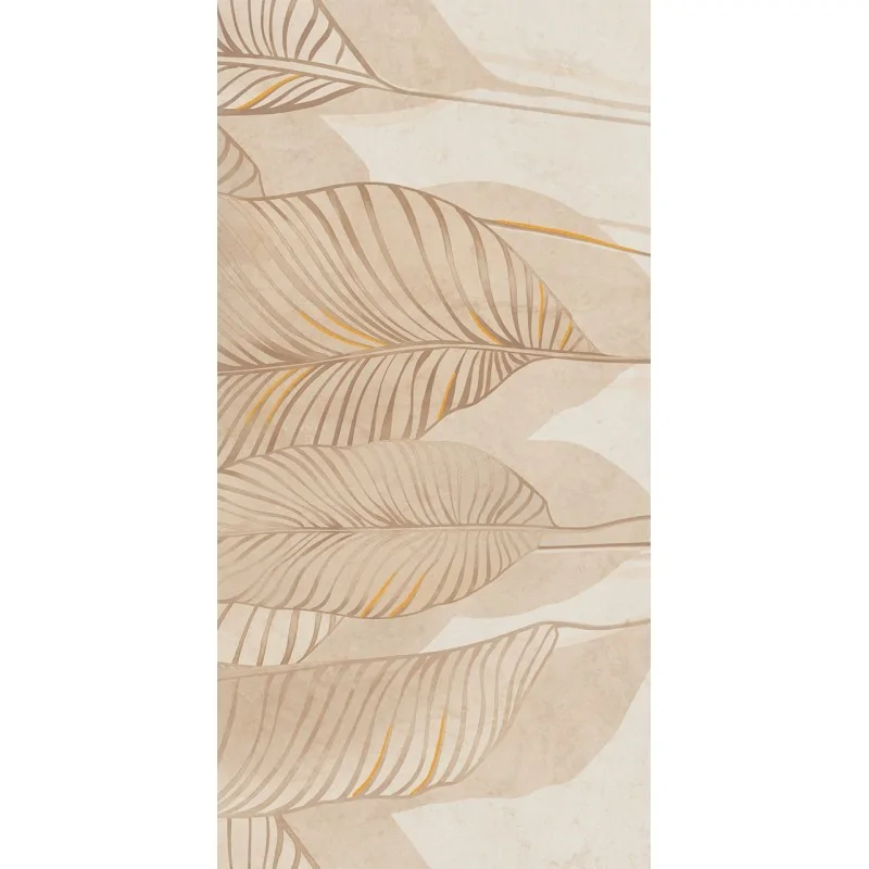 5903238068741 sklep Płytki TUBĄDZIN Mild Clay Leaves B Obraz Gresowy DP-01-339-1198-0598-1-017 59,8x119,8 60x120