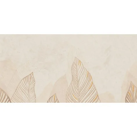 5903238068765 Sklep Płytki TUBĄDZIN Mild Clay Leaves D Obraz Gresowy Ścienny Gres Rekt. Mat. 59,8x119,8 60x120