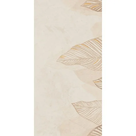 5903238068765 Sklep Płytki TUBĄDZIN Mild Clay Leaves D Obraz Gresowy Ścienny Gres Rekt. Mat. 59,8x119,8 60x120