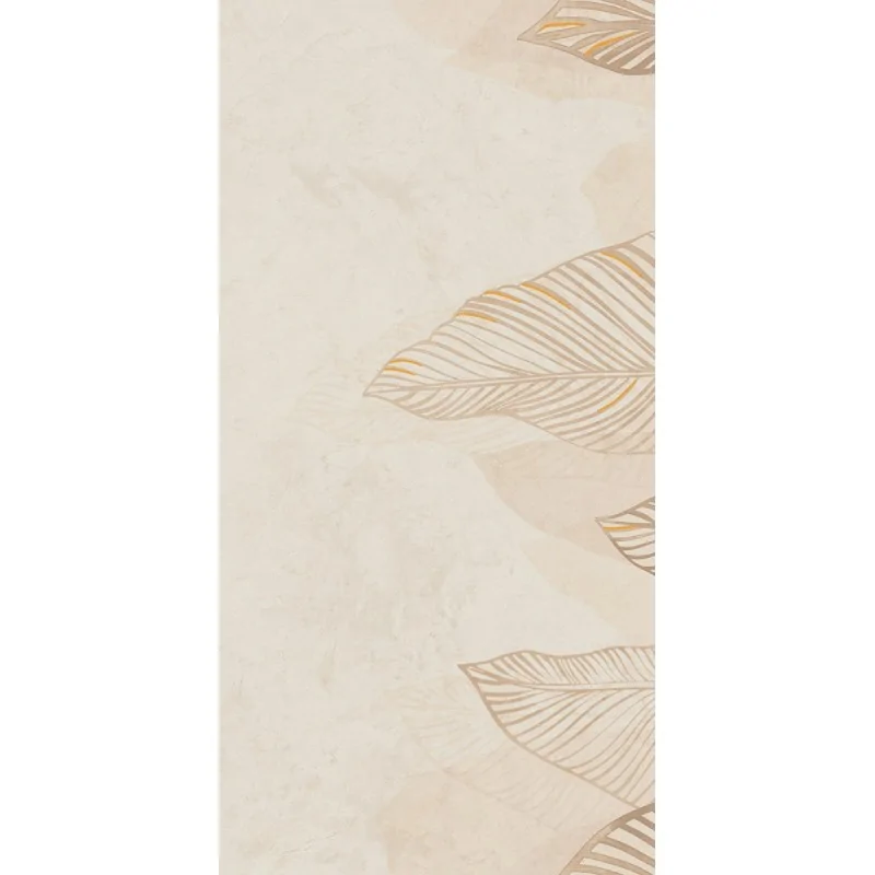 5903238068765 Sklep Płytki TUBĄDZIN Mild Clay Leaves D Obraz Gresowy Ścienny Gres Rekt. Mat. 59,8x119,8 60x120