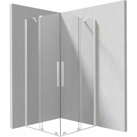5907650884125 Sklep DEANTE Prizma Kabina Prysznicowa Kwadratowa 90x90 cm Bianco + Szkło Transparentne KPNAP09P09
