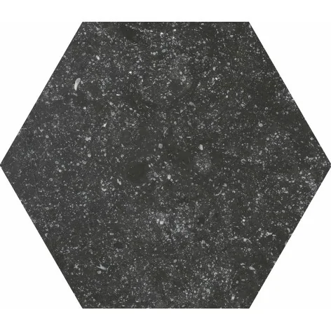 8435404921149 Sklep Płytki Hiszpańskie EQUIPE Coralstone Hexagon Black EQ 23577 Gres Mat. 29,2x25,4 G1