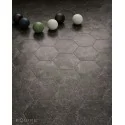 8435404921149 Sklep Płytki Hiszpańskie EQUIPE Coralstone Hexagon Black EQ 23577 Gres Mat. 29,2x25,4 G1