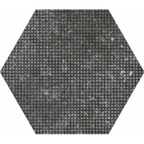 8435404921163 EQUIPE Coralstone Hexagon Melange Black EQ 23579 Gres Mat. 29,2x25,4 G1